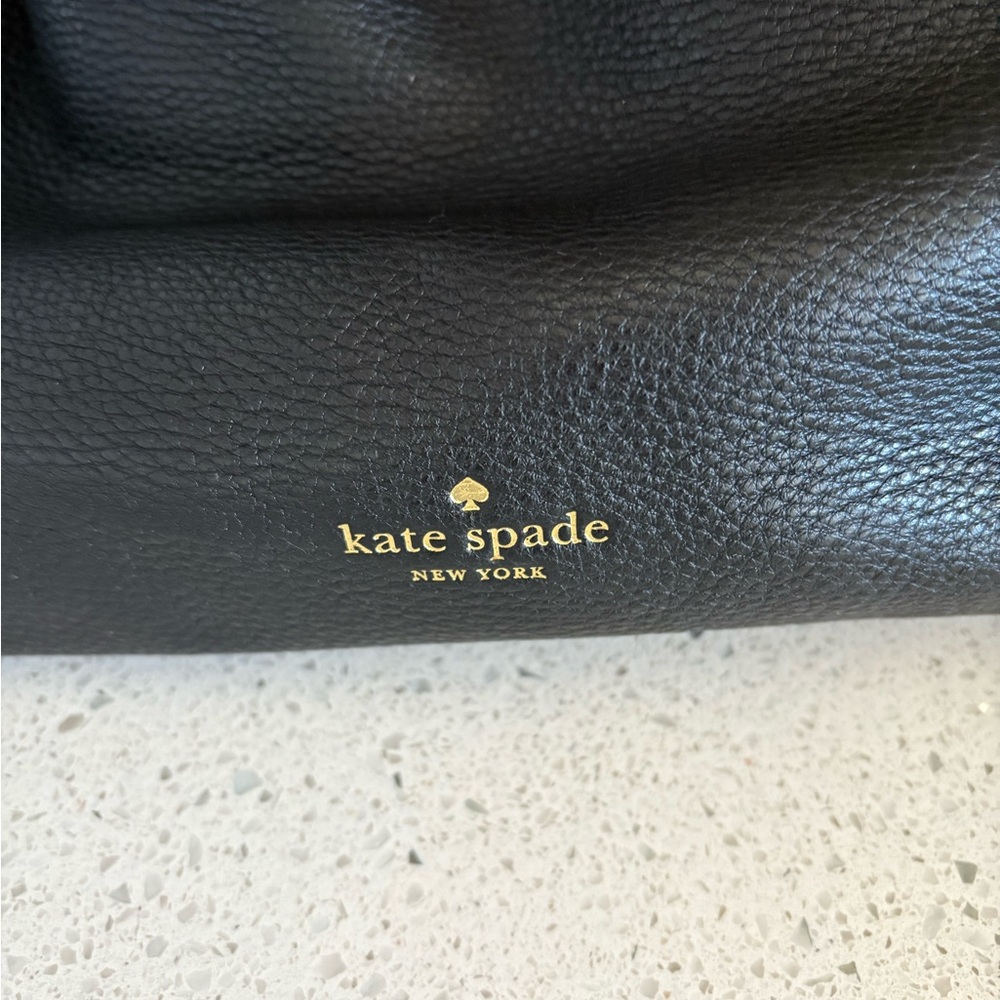 Kate Spade Black Leather Drawstring Bag - Picture 3 of 7